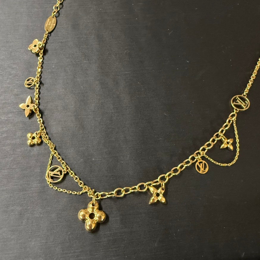 Louis Vuitton Blooming Necklace 39-45cm Gold Chain