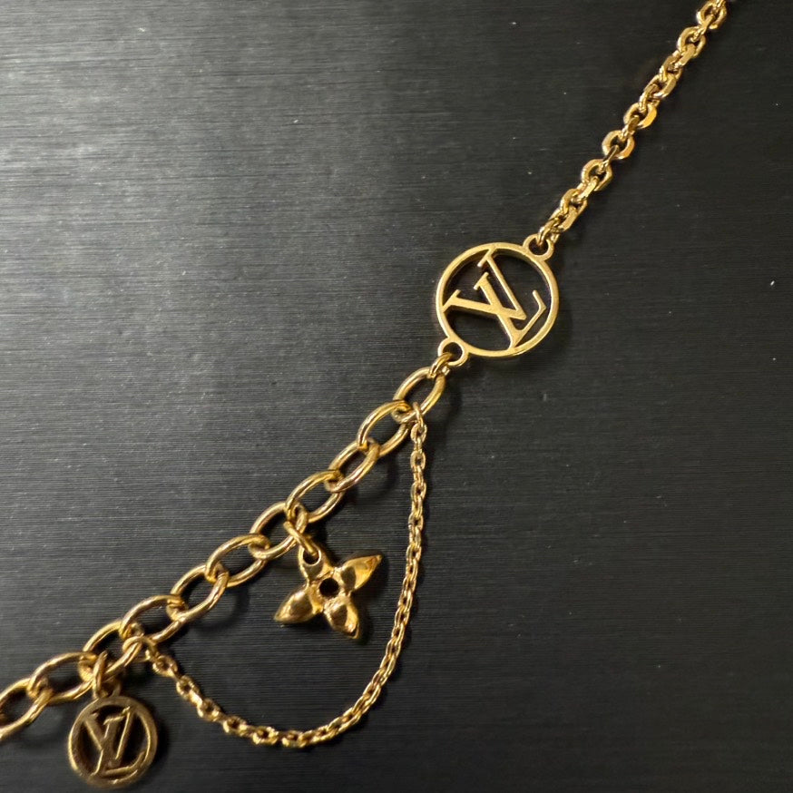 Louis Vuitton Blooming Necklace 39-45cm Gold Chain