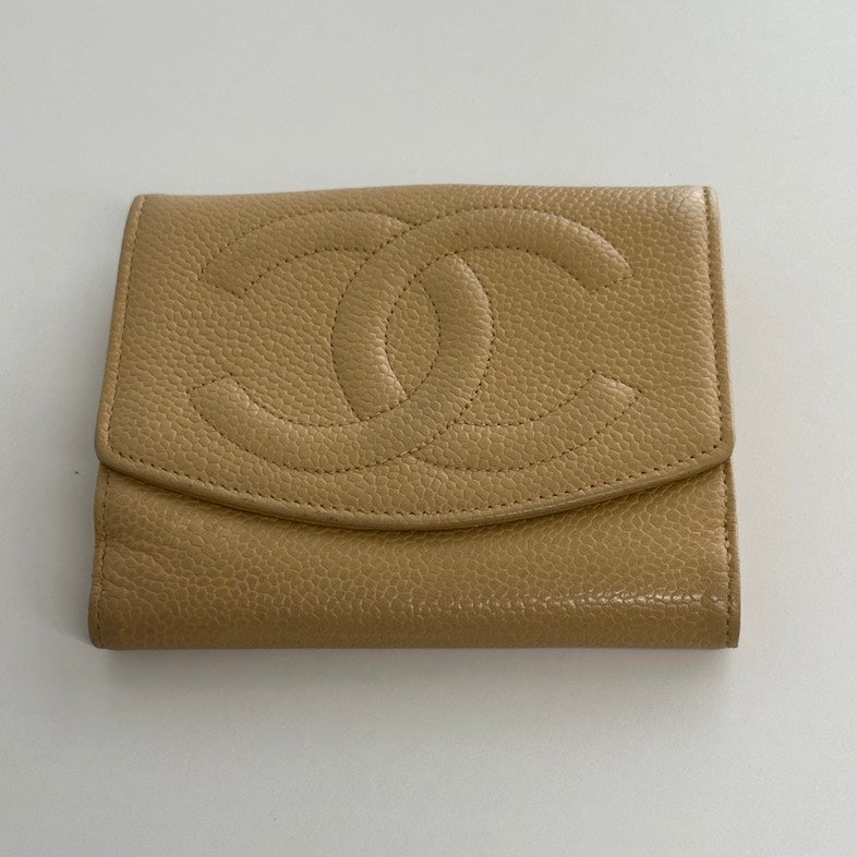 Chanel Wallet  in Beige Leather