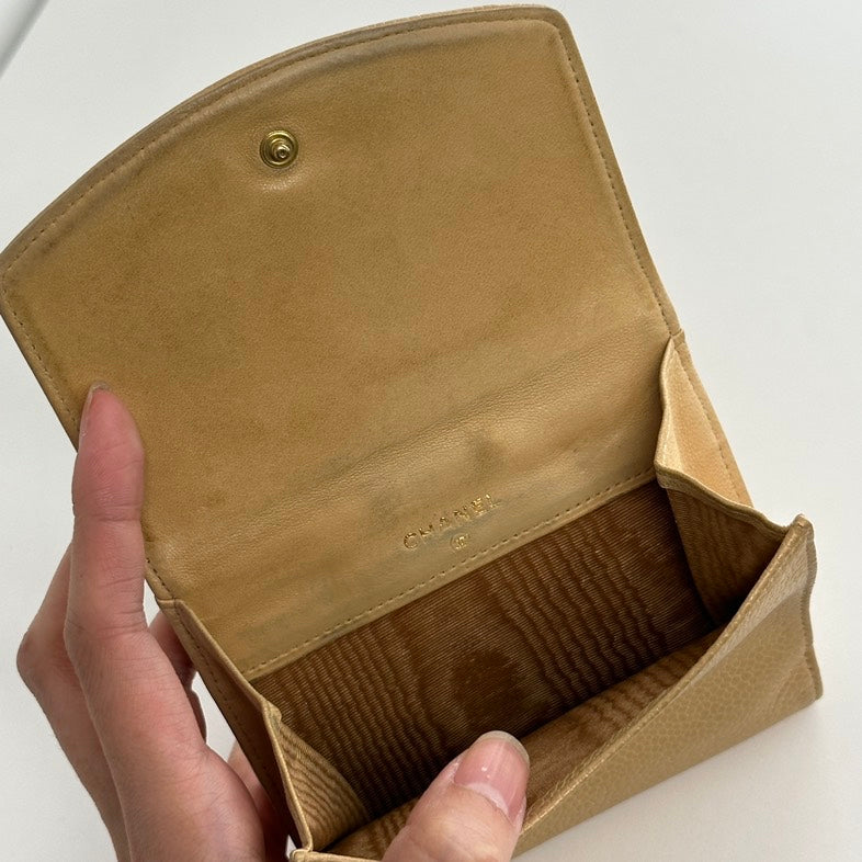 Chanel Wallet  in Beige Leather