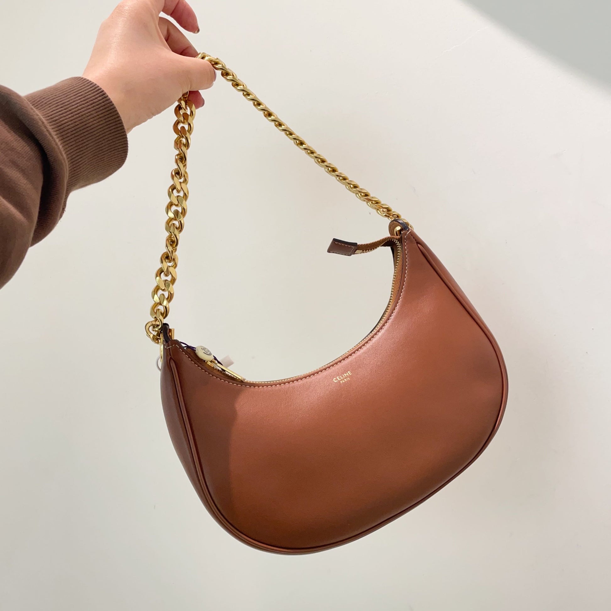 Luxury Hobo Bag Leather Brown Travel Bag