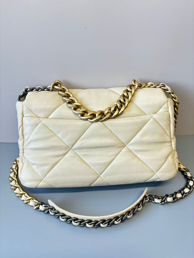 Chanel 19 Bag White Crossbody