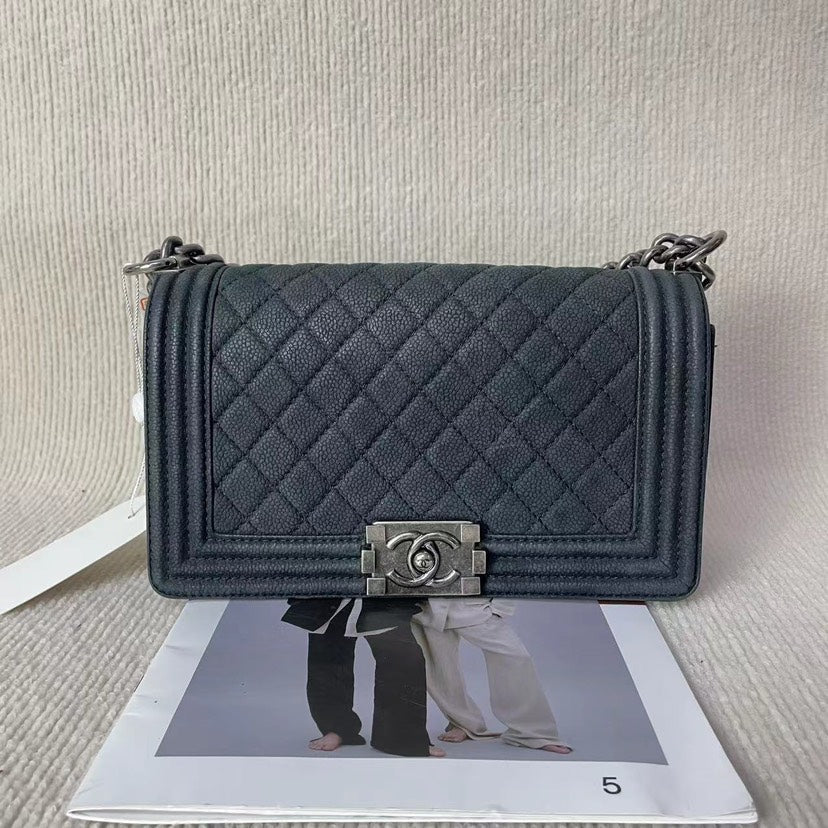 Chanel Leboy Bag 5020706 Quilted Leather Black Crossbody