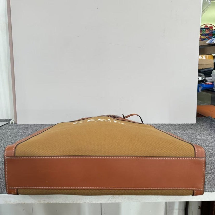 Luxury Paris Tote Bag Canvas Tan