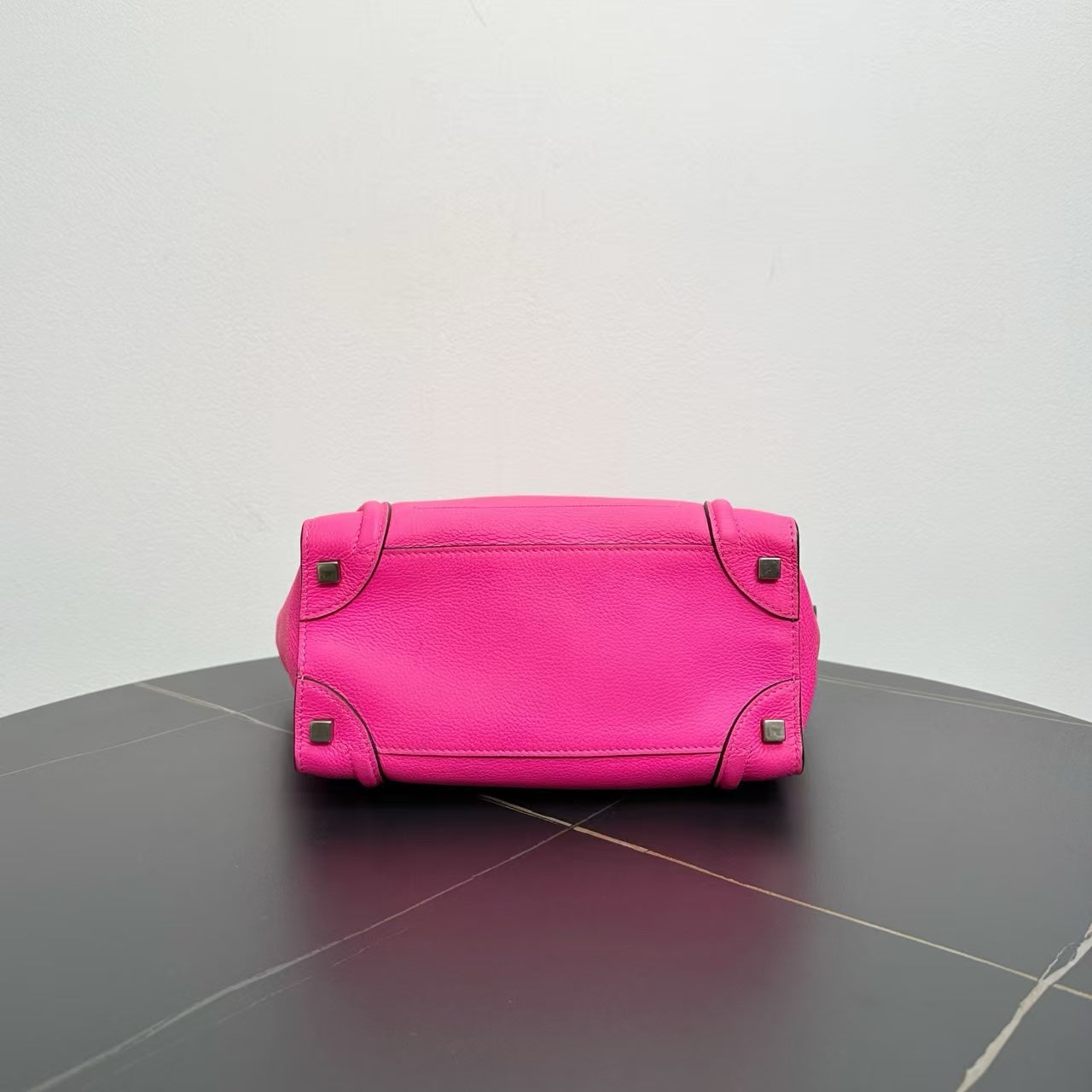 Luxury Luggage Tote Bag In Leather Pink