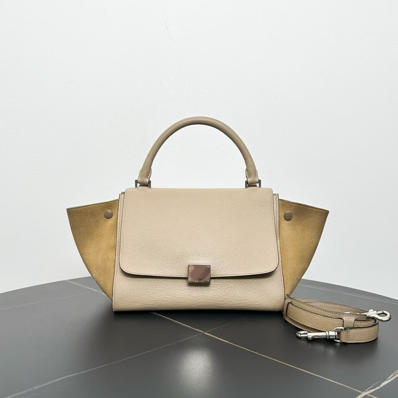 Luxury Trapeze Tote Bag Designer Handbag Beige