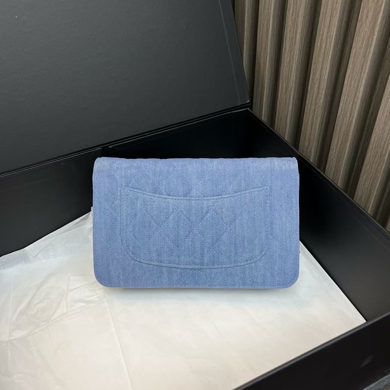 Chanel Denim Quilted Blue Crossbody Bag 2016