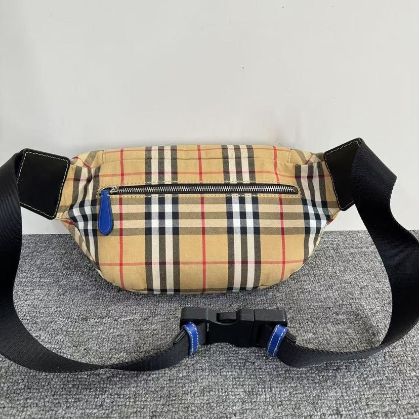 Burberry Luxury Check Belt Bum Bag Beige