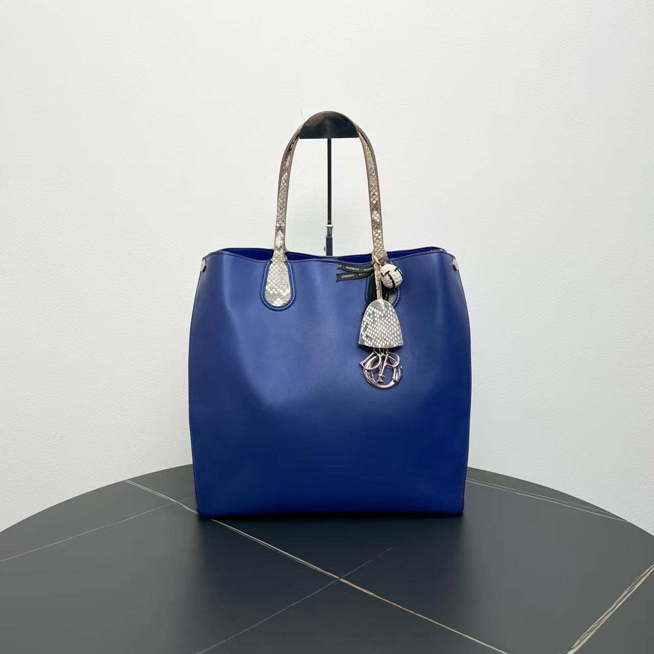 Dior Handbag Tote Bag - Designer Leather Blue