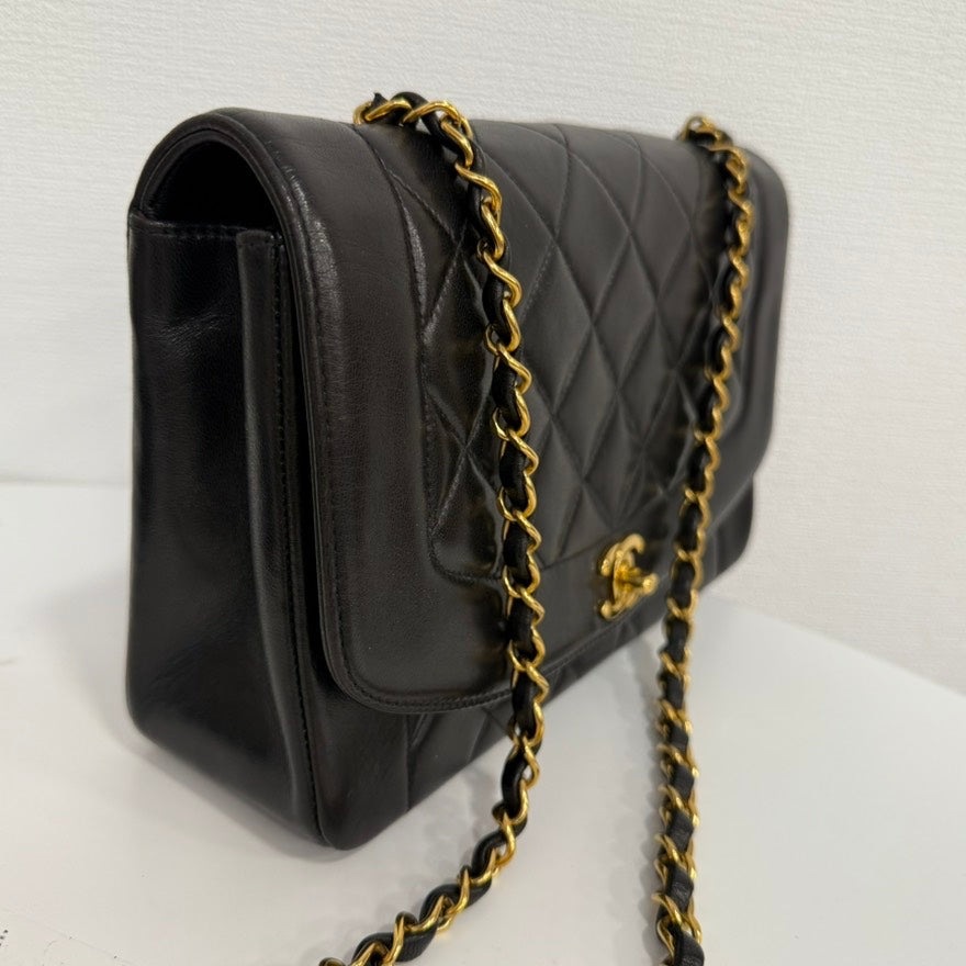   Chanel Lambskin Diana Chain Crossbody FM0028