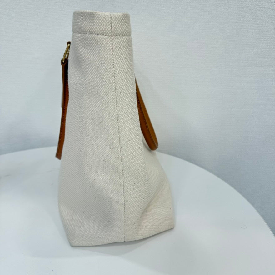 Luxury Tote Bag In Leather Canvas