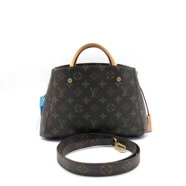 Louis Vuitton Monogram Montaigne Bag Brown Satchel