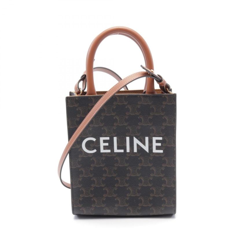 Luxury Mini Vertical Cabas Triomphe Handbag Way Leather Black Travel Bag