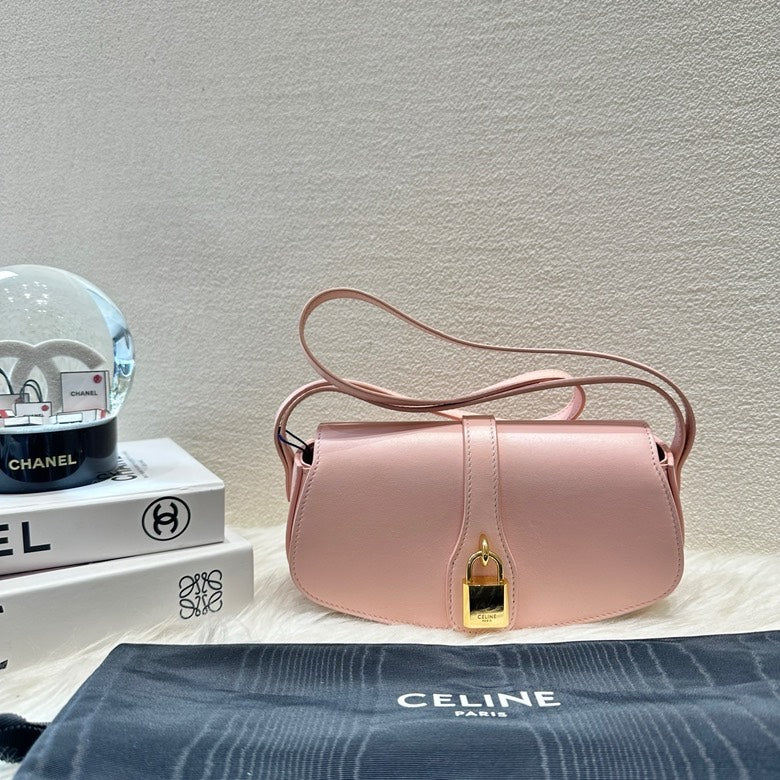 Luxury Ava Shoulder Bag Leather Pink