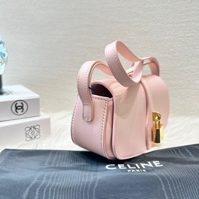 Luxury Ava Shoulder Bag Leather Pink