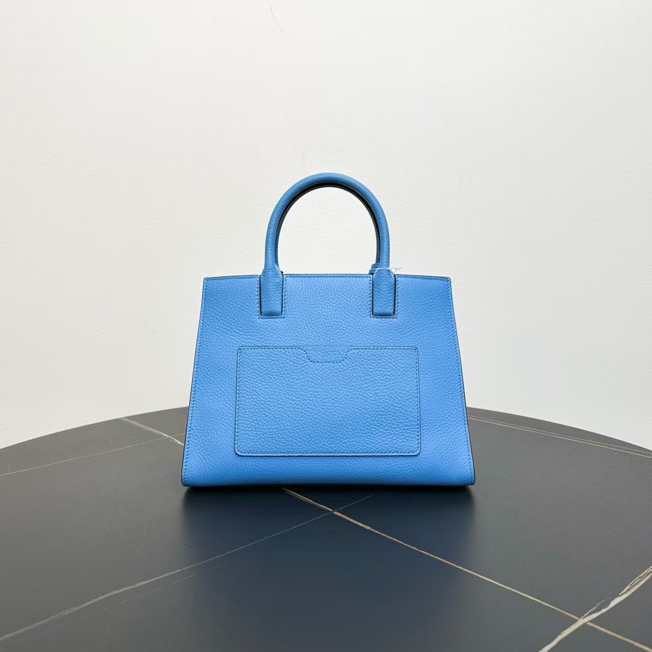 Burberry Luxury Two Way Bag In Satchel Leather Blue Satchel Bag