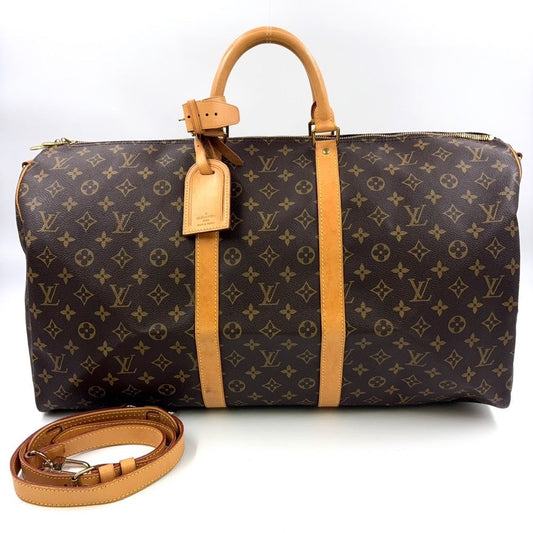 Louis Vuitton Monogram Keepall 55 2way Bag Brown Duffle LB109519