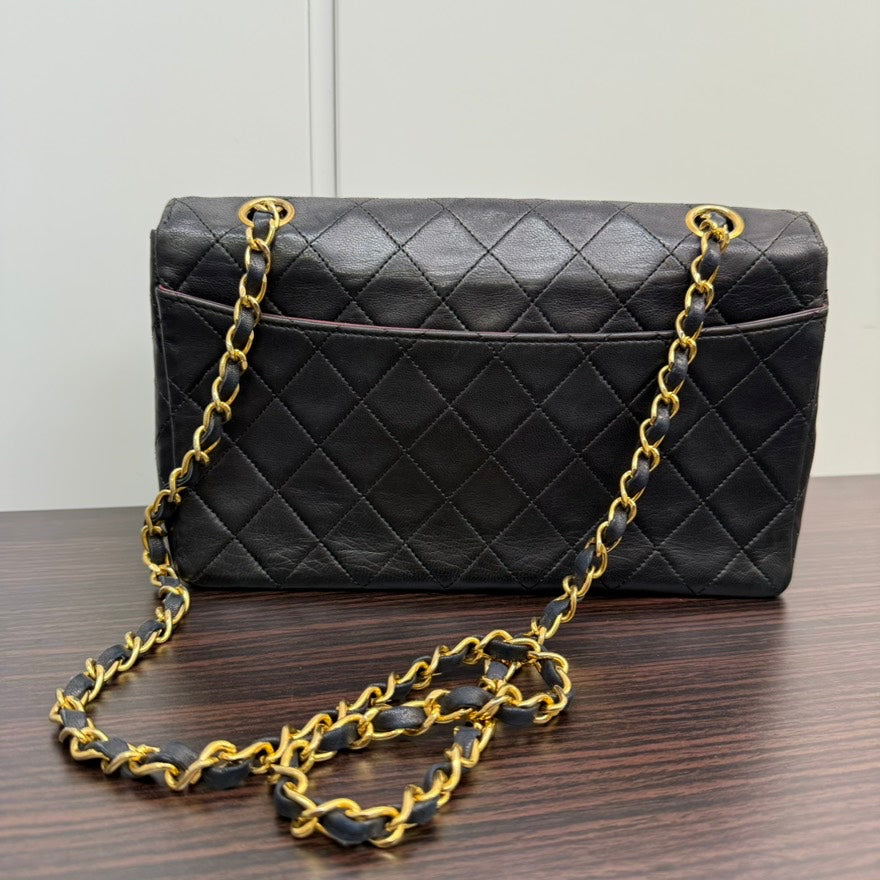   Chanel Lambskin Single Flap Bag NG Black Shoulder Bag