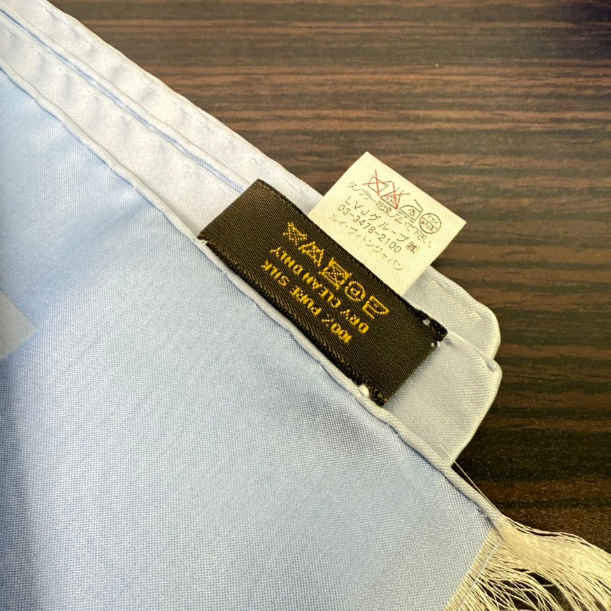 Louis Vuitton Silk Scarf FM6010F Light Blue Scarves