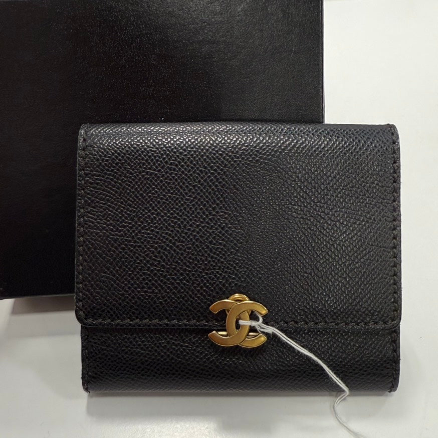 Chanel Caviar Leather Wallet in Black - Series  FM