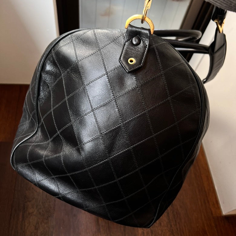 Chanel Leather way Black Travel Bag