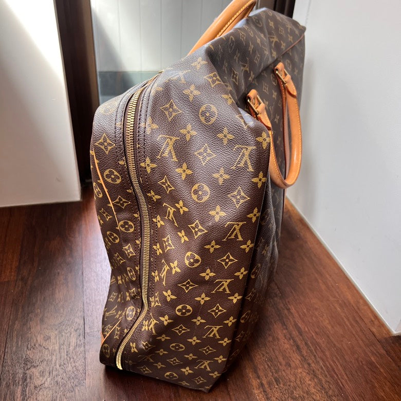 Louis Vuitton Monogram Leather Travel Bag Brown Luggage AF871