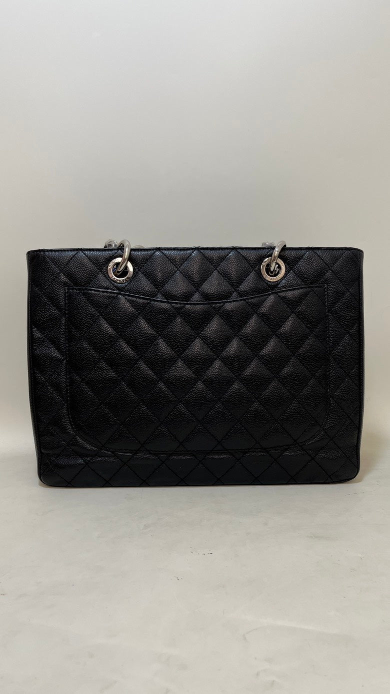 Chanel Caviar Leather Black Tote Bag -