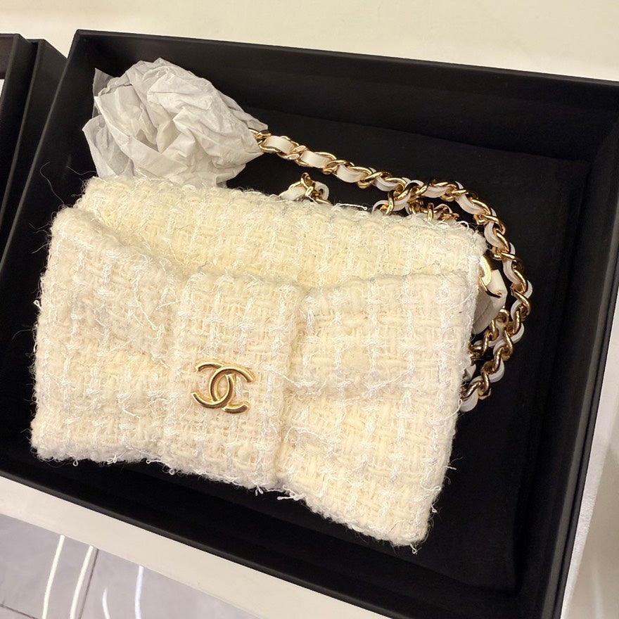 Chanel Mini Tweed Bag in Ivory - Chanel Mini Bag