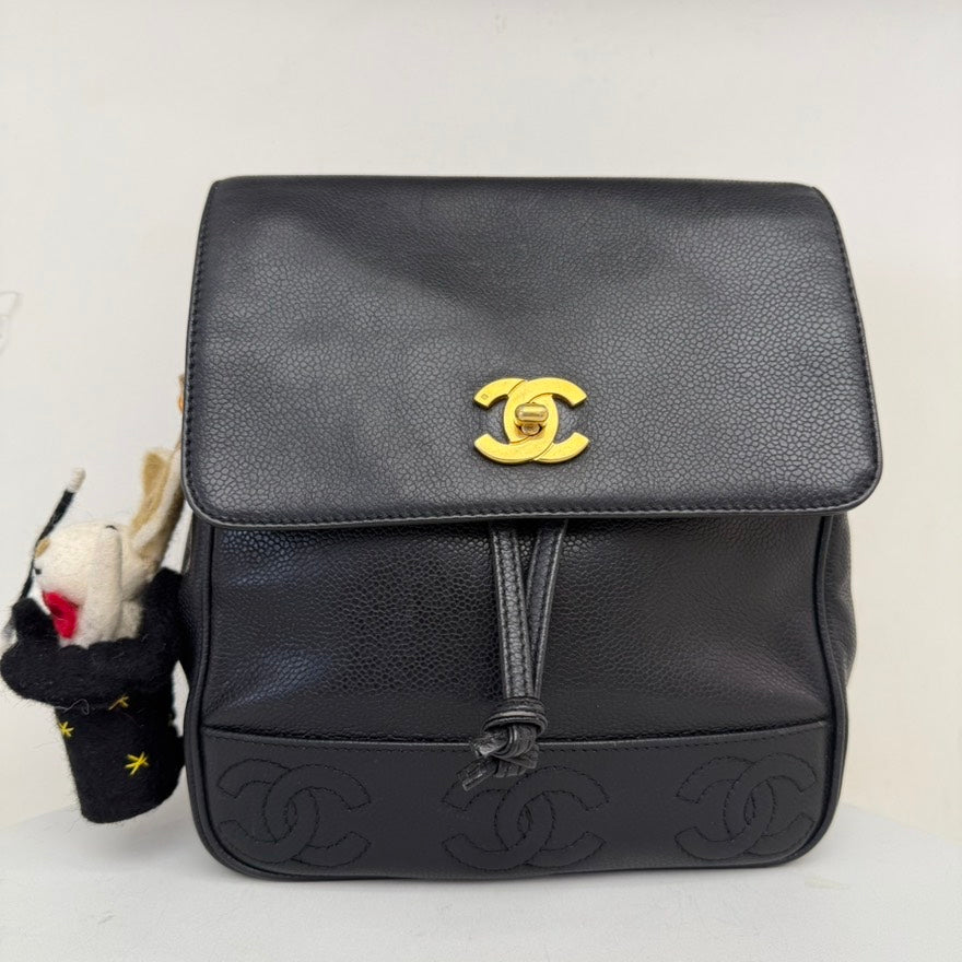   Chanel Caviar Leather Backpack IW