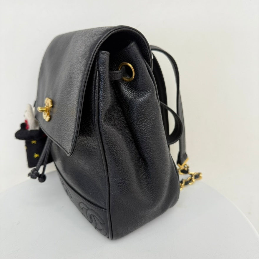   Chanel Caviar Leather Backpack IW