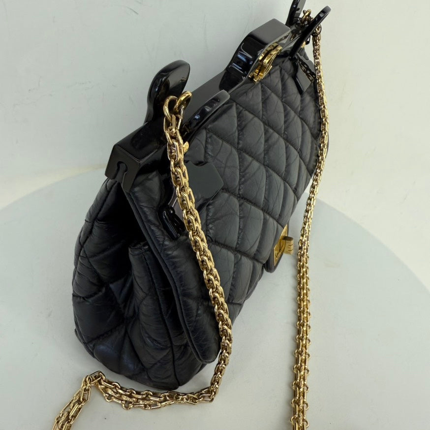 Rare?Chanel Calfskin Hanger Flap Bag Medium IW