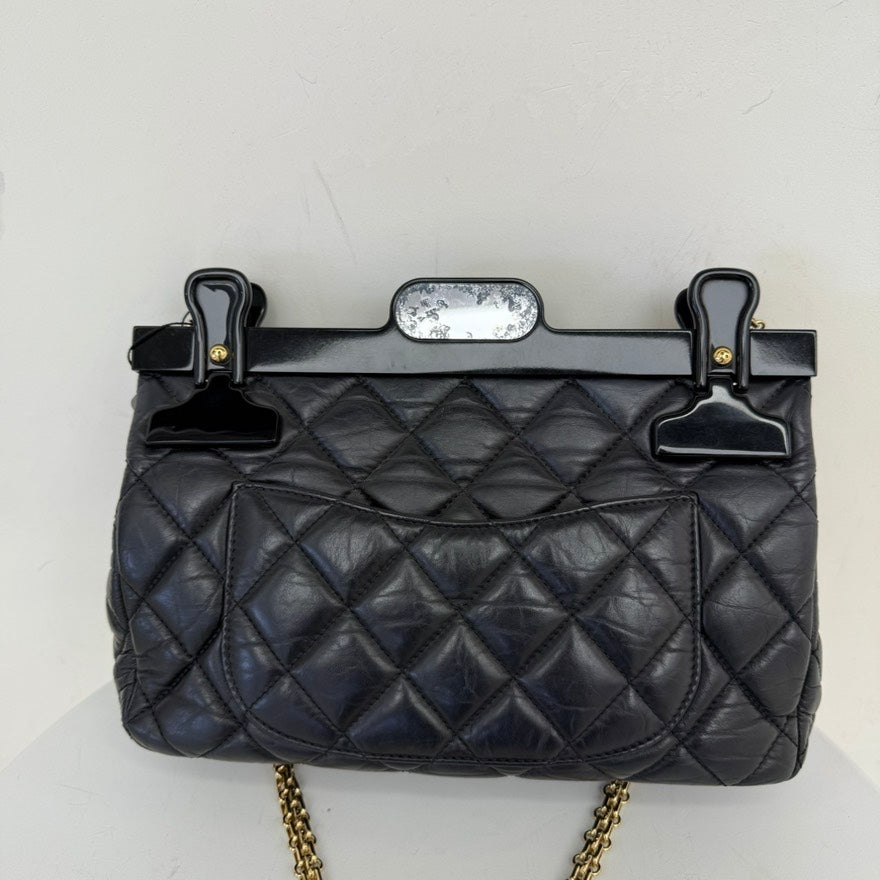 Rare?Chanel Calfskin Hanger Flap Bag Medium IW