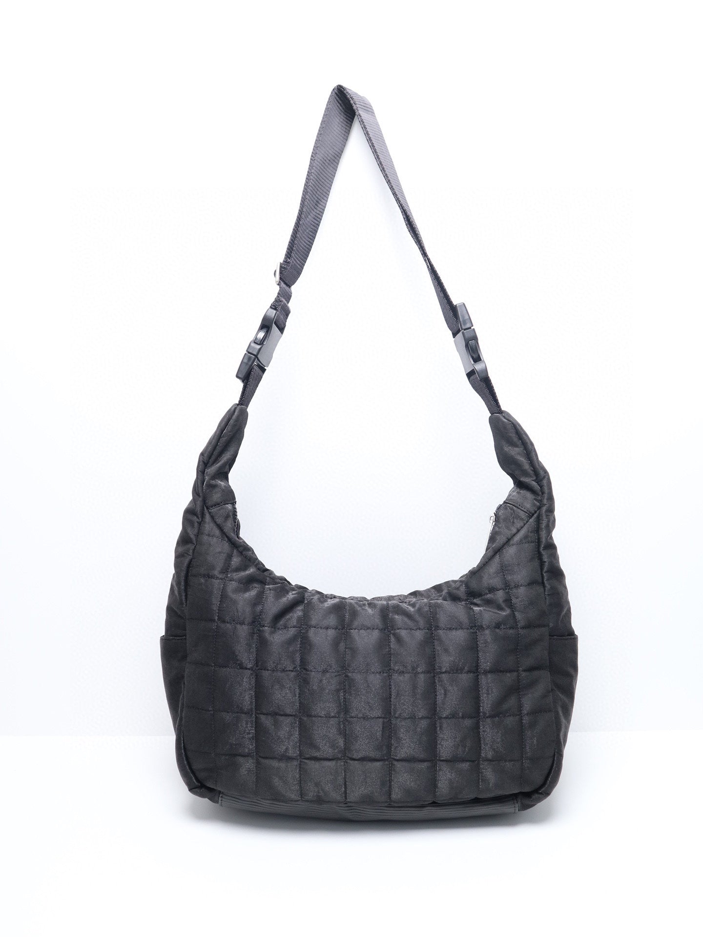 Chanel Sports Line Collection Black Hobo Crossbody Bag Adjustable Strap Very  
