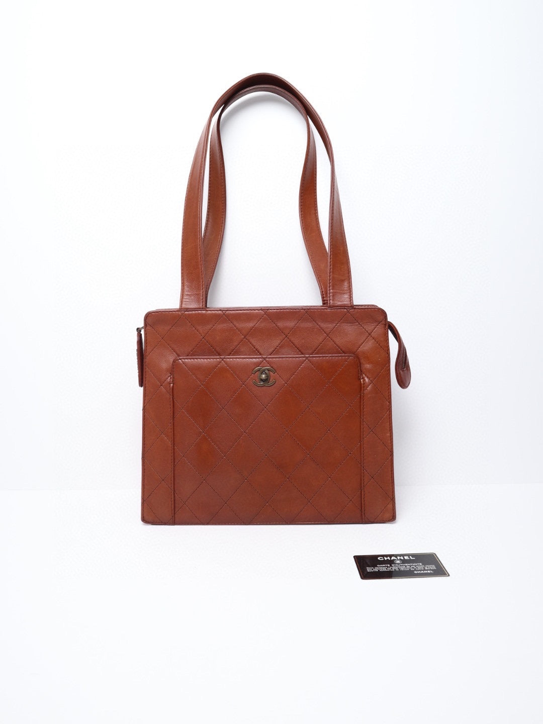 Chanel CC Turnlock Caramel Leather Tote Bag Very  