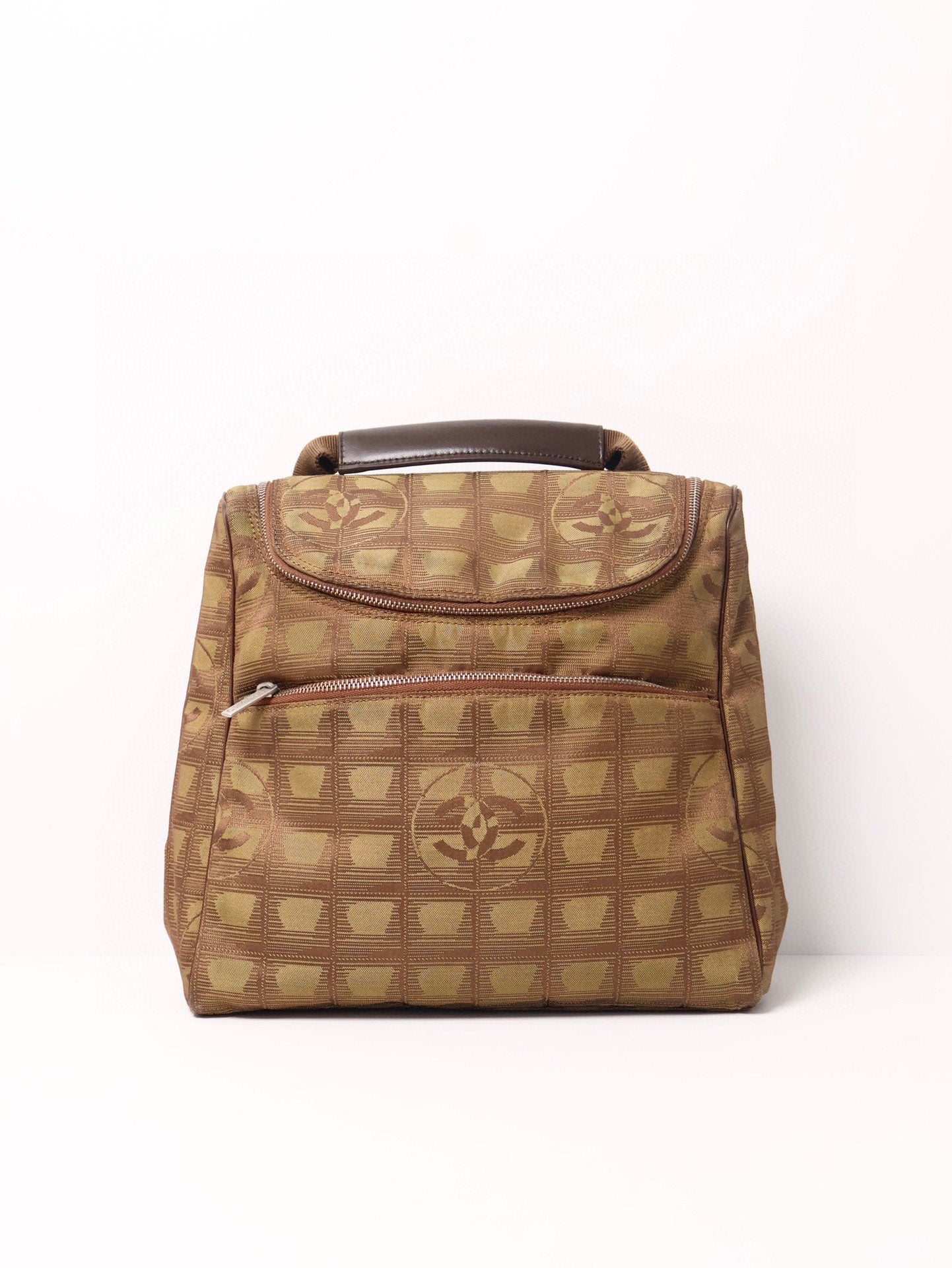 Chanel Travel Line Backpack Beige Canvas Very  