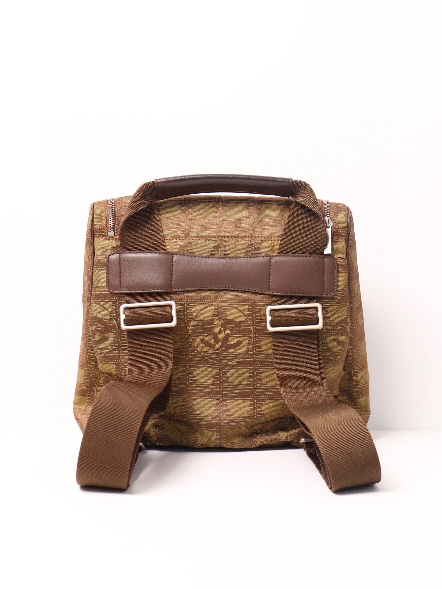 Chanel Travel Line Backpack Beige Canvas Very  