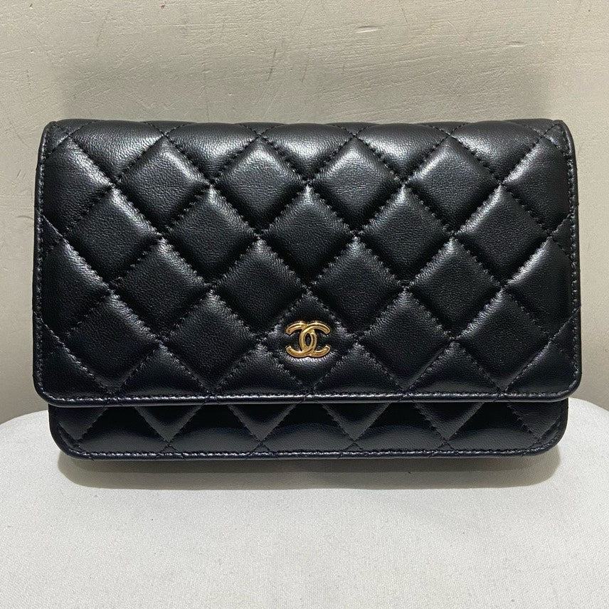 Chanel Lambskin WOC Black Crossbody Bag
