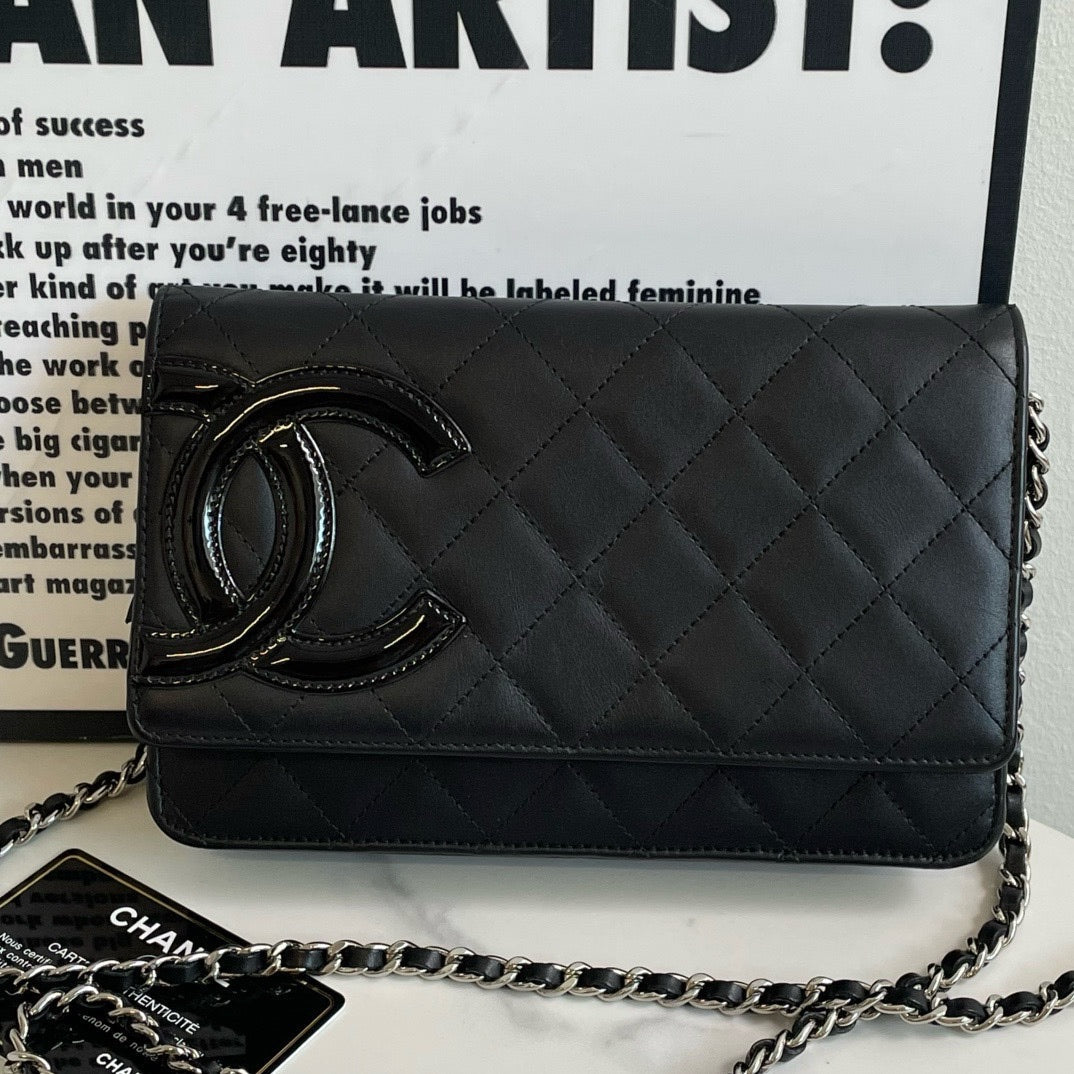 Preloved?? Chanel Cambon Wallet On Chain, Lambskin () #