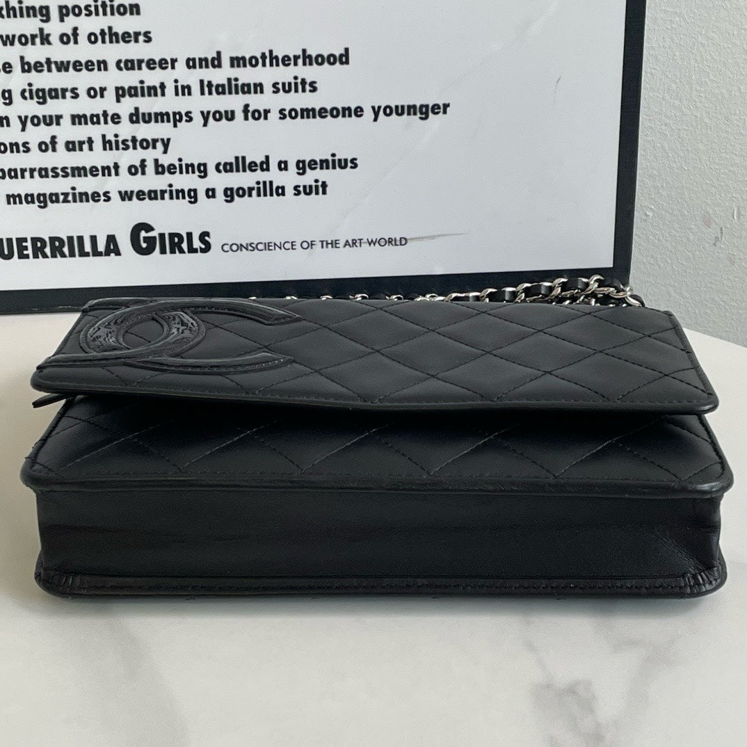 Preloved?? Chanel Cambon Wallet On Chain, Lambskin () #