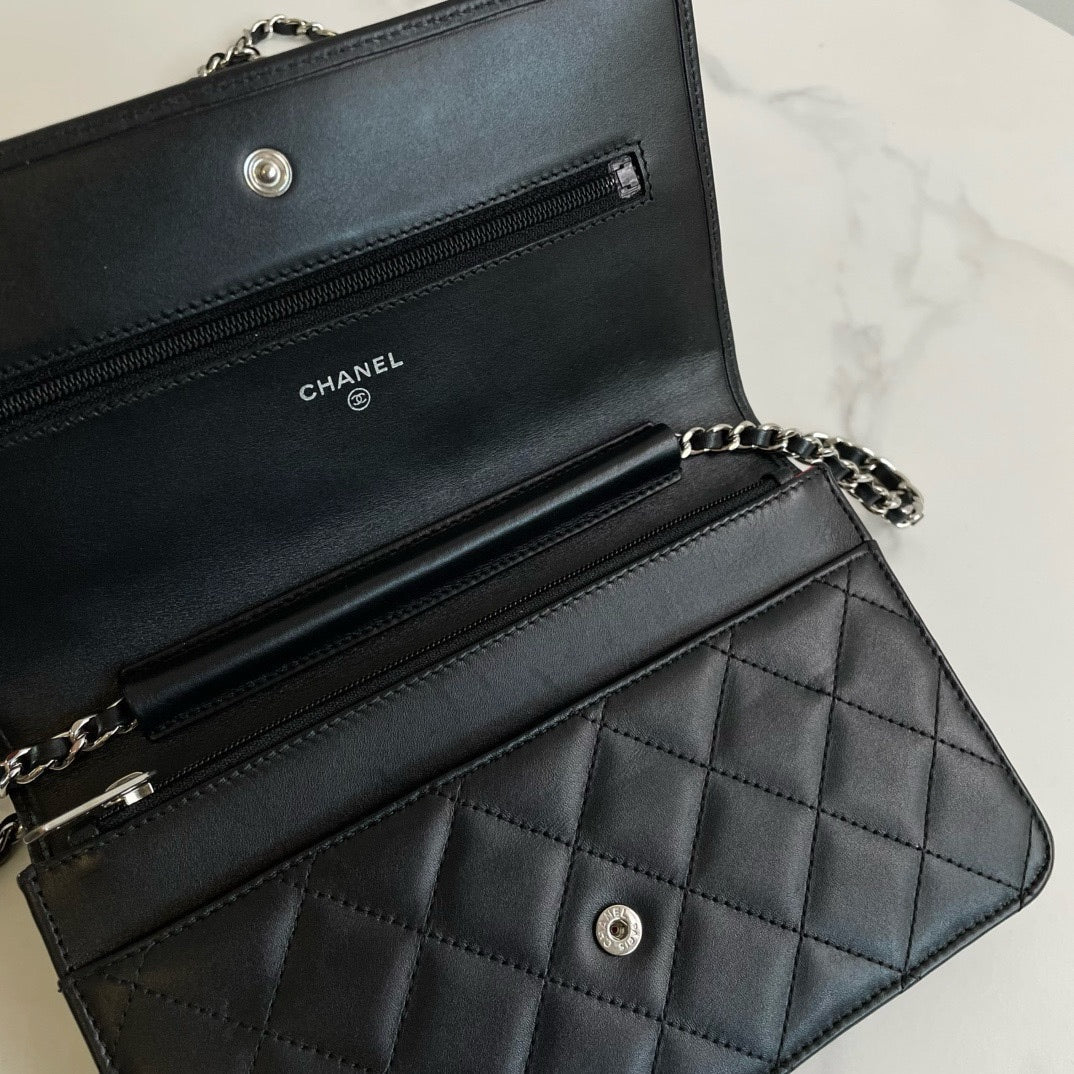 Preloved?? Chanel Cambon Wallet On Chain, Lambskin () #
