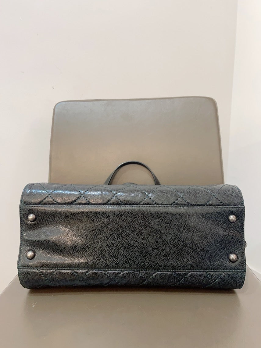 Chanel Quilted Black Tote with Card