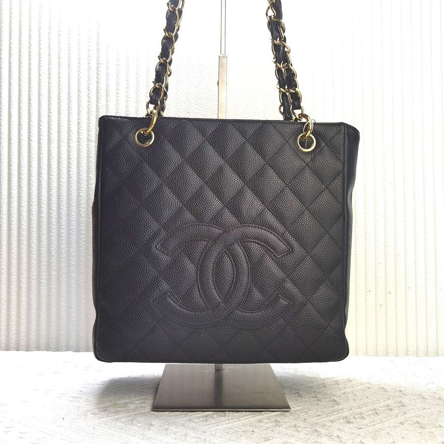 Chanel PST Bag Black Leather Shoulder Bag