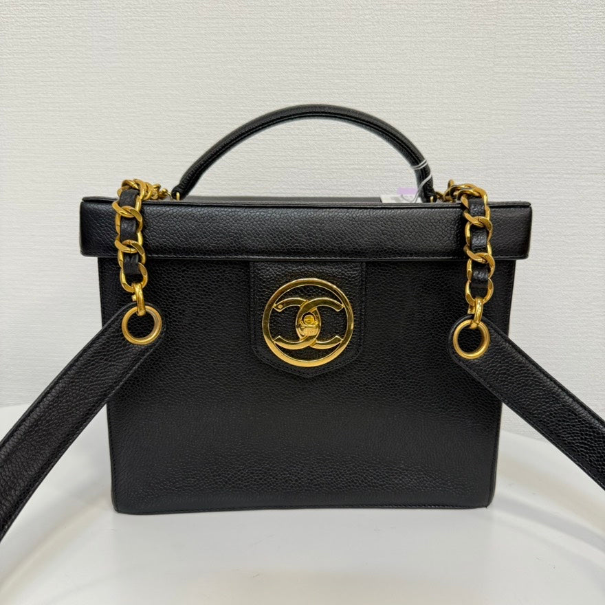   Chanel Caviar Leather Vanity way Bag FM