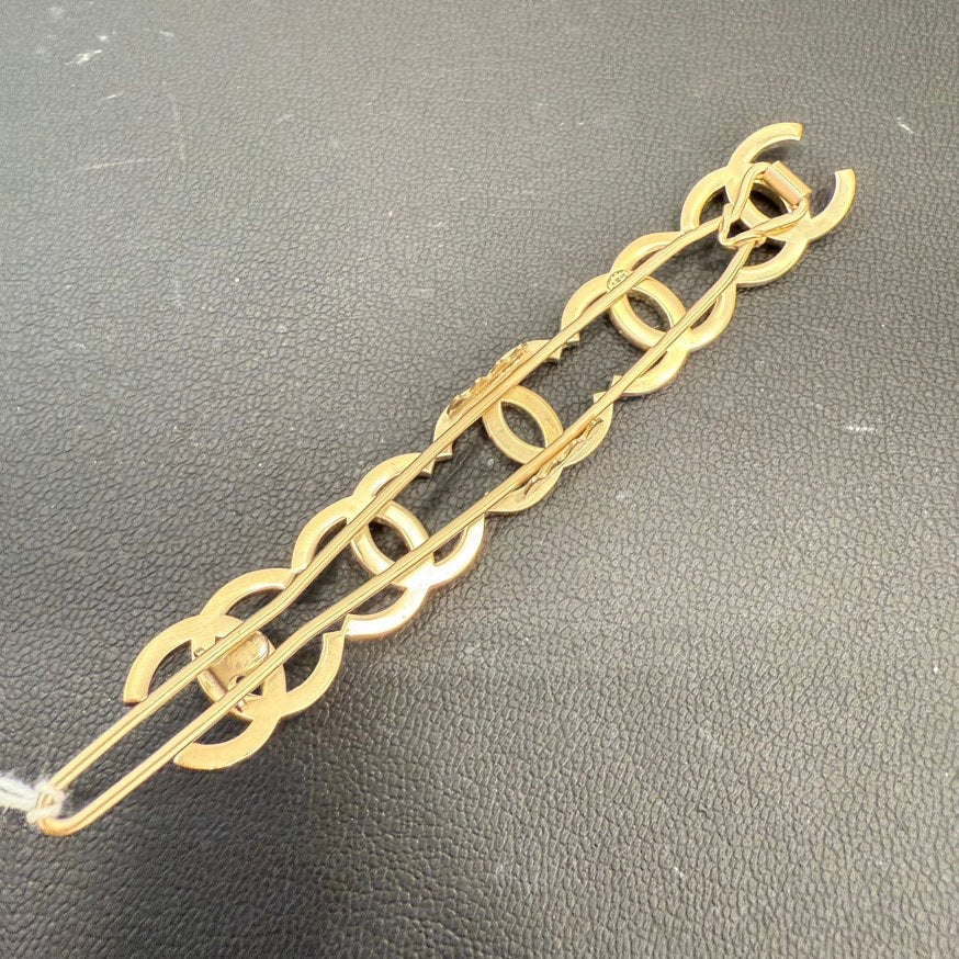 Preloved Chanel Coco Barrette B17V FM0092 Gold Hair Accessory