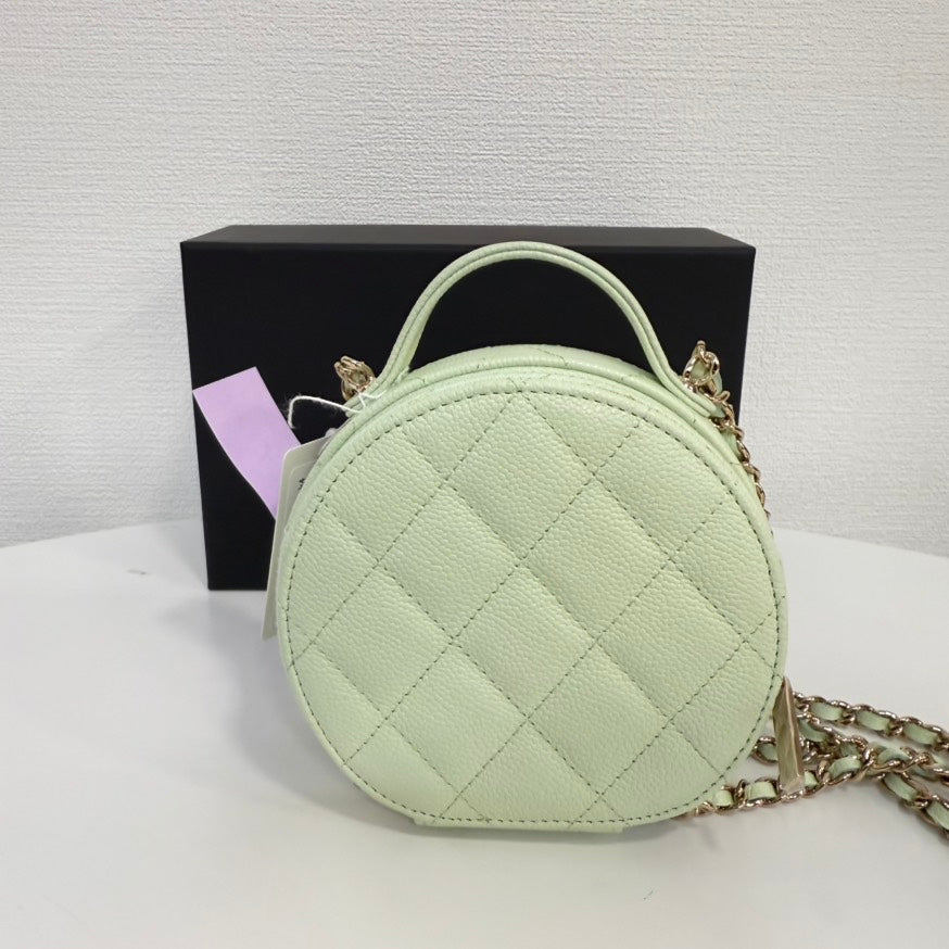 Chanel Caviar Leather way Mini Bag FM in Light Green