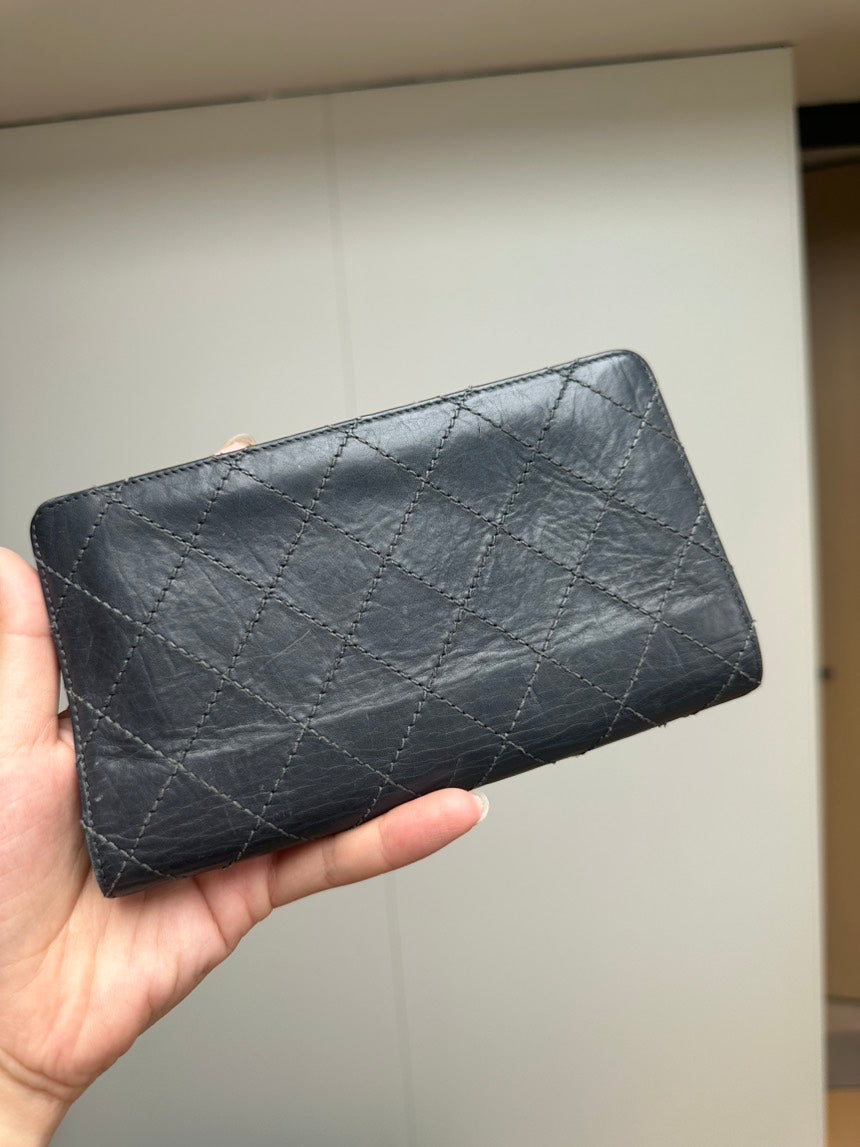 Chanel Classic Quilted Black Leather Wallet