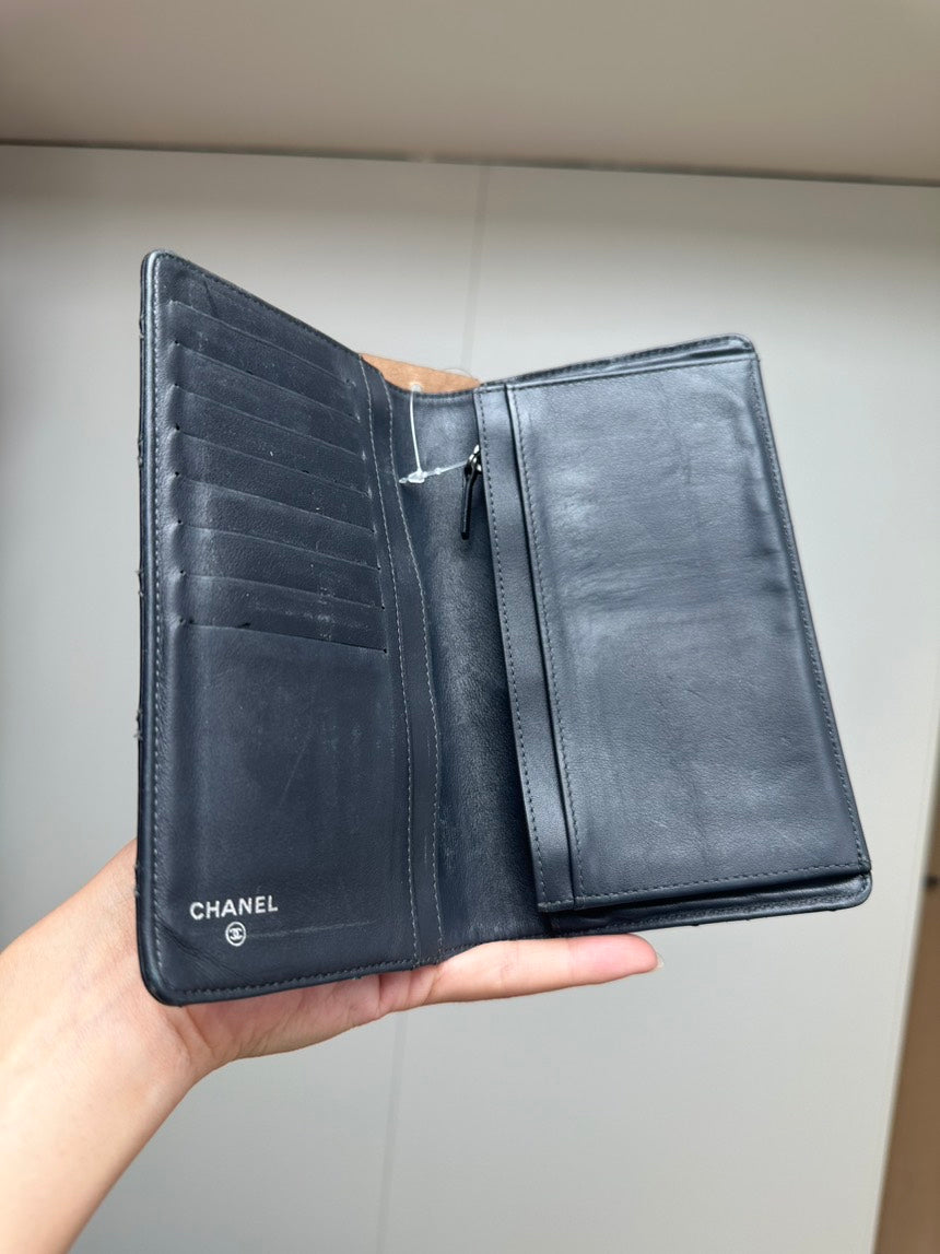 Chanel Classic Quilted Black Leather Wallet