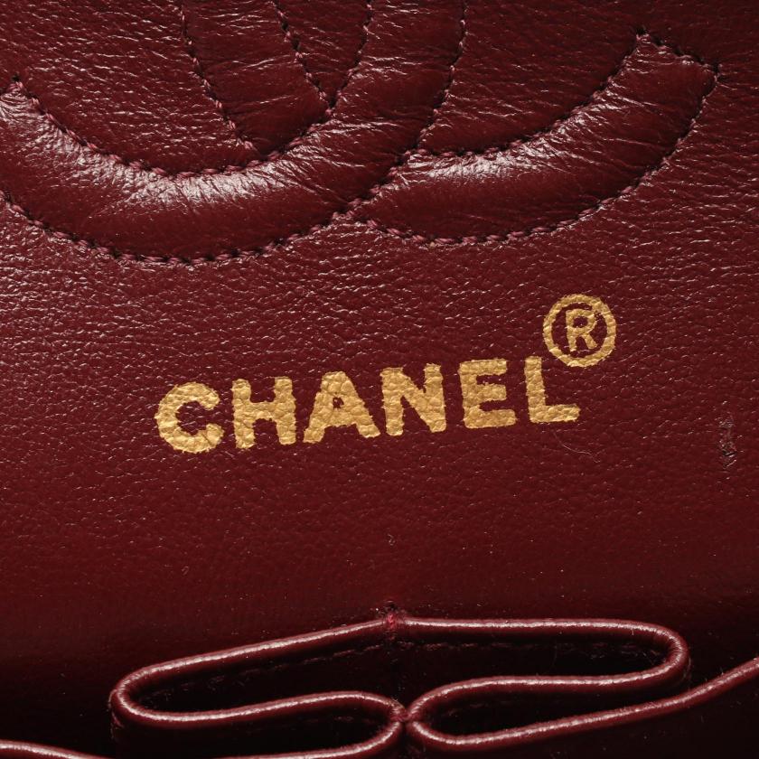 CHANEL Matelassé Double Flap Chain Shoulder Bag Lambskin Black Gold Hardware  