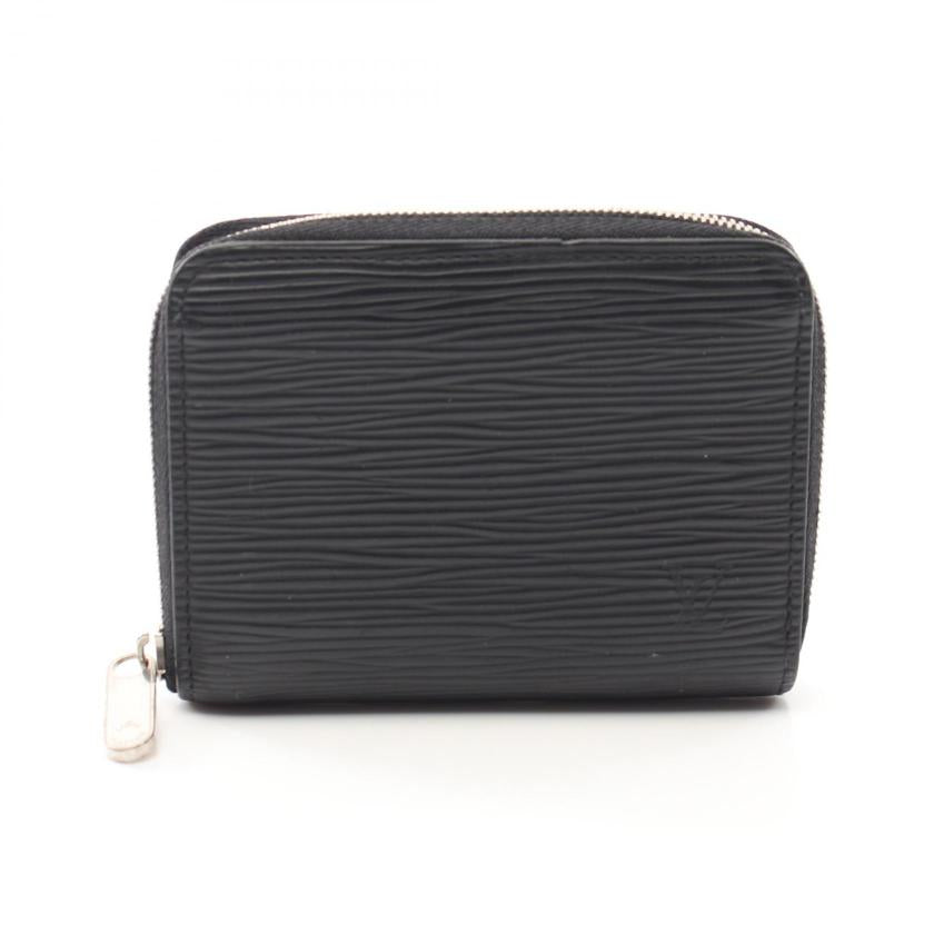 Louis Vuitton Zippy Coin Purse Epi Noir Card Case Coin Purse Leather Black