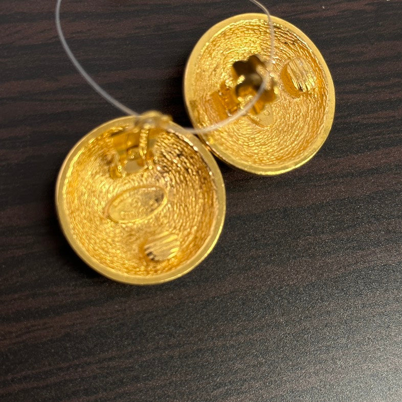 Chanel Coco Gold Ear Clips Earrings